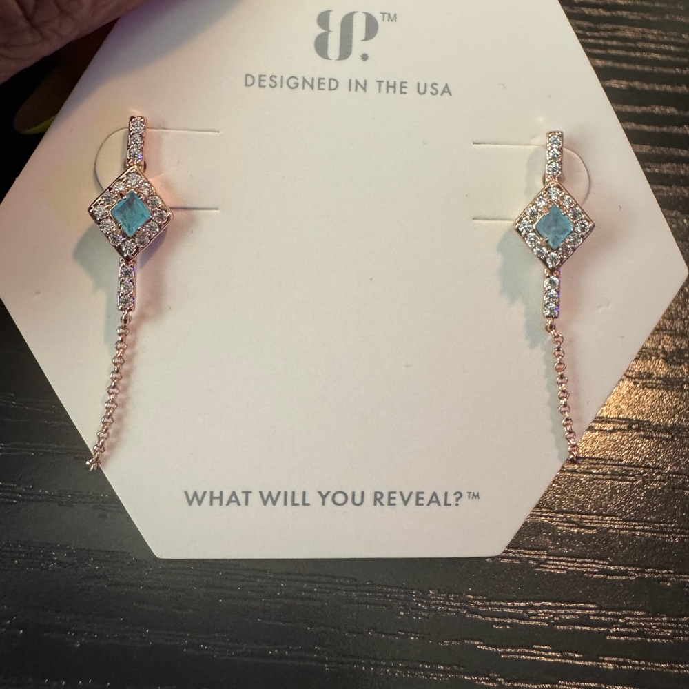 Elegant Blue Stone Earrings by BP